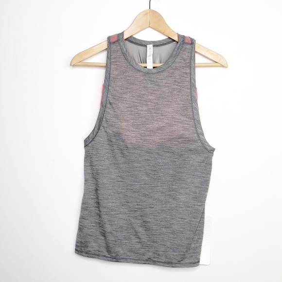 LULULEMON Gray/orange workout circuit tank top - Picture 8 of 10